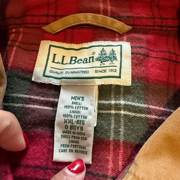 L.L. Bean Brown Men’s Blanket Lined Shacket Jacket Size XXL - Picture 7 of 8